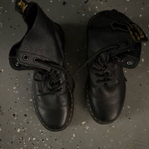 Dr. Martens Black Leather Combat Boots
